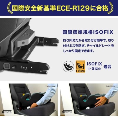 ジュニアシート ISOFIX R129 i-Size 対応 PLAY Three Fix ブースター 