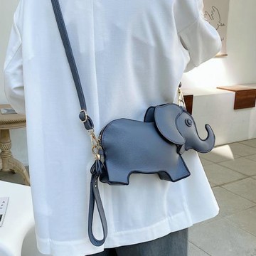 ins包包女chic斜挎包新款女包可愛卡通大象個性小挎包honey蹦迪包
