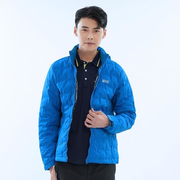 【遊遍天下】男女款鋁點蓄熱防風防潑水保暖無車縫羽絨機能外套GJ22033 (M-5L 大尺碼) / 藍色