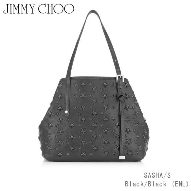 JIMMY CHOO ジミー チュウ SASHA S ENL トートバッグ スタースタッズ レザー スモール | LINEブランドカタログ