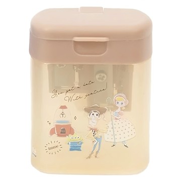 TOY STORY 玩具總動員 兩用削筆器  尺寸50mm*40mm*27mm  日本產地  棕色  1個
