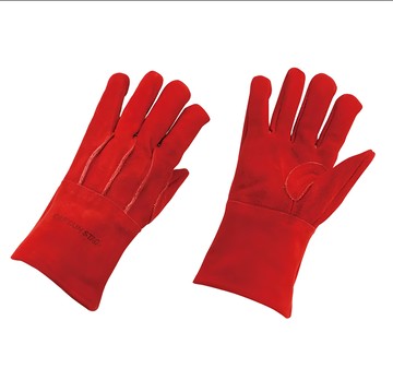 CAPTAIN STAG 鹿牌 戶外軟皮手套 紅色 營火與燒烤適用 內襯棉織材質  M  1雙