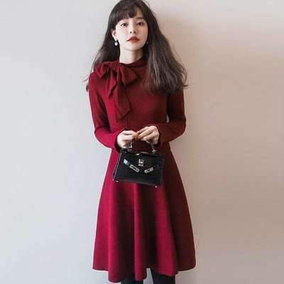 デート レディース ファッション クリスマス ワンピース 代 女性 秋 秋物 秋服 冬 冬物 冬服 ニットワンピース レトロ クラシカル 通販 Lineポイント最大get Lineショッピング