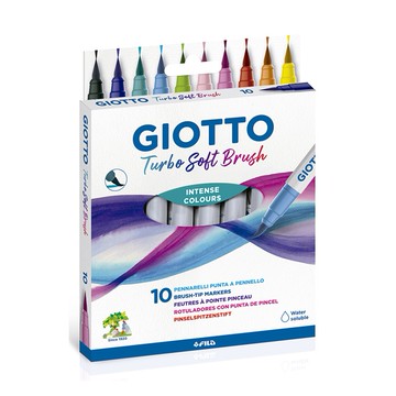 (預購) Giotto  嬰幼兒安全美術用品 軟刷頭藝術筆 10色 (GOF426800)
