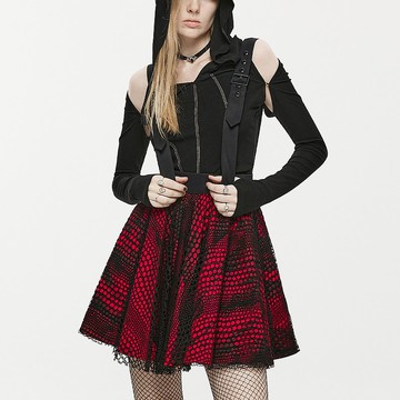 龐克岩漿魔力雙層吊帶裙 / 兩穿式