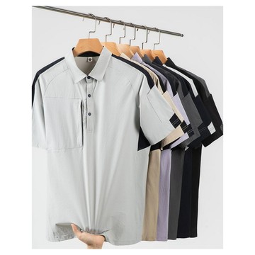 高端工裝POLO衫 翻領制服 彈力 快幹短袖POLO衫 左袖筆插男女同款 日系制服 高品質工作服 客製化LOGO刺繡印製