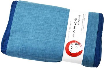 MORIPiLO【日本代購】大竹產業 蕎麥殼枕 抗菌 天然素材 日本製-藍色