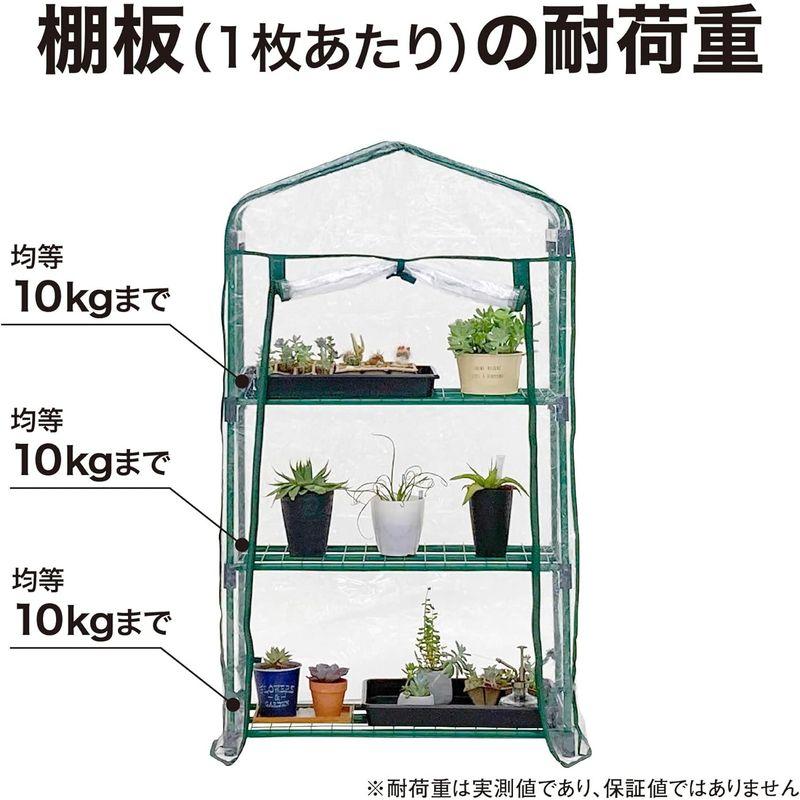 タカショー ビニール温室 スリム 3段 幅69cm×奥行32cm×高さ123cm 組立簡単 園芸