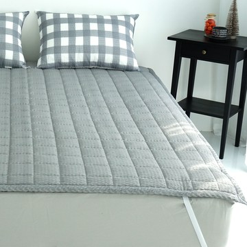 Bassum 固定帶夏季泡泡紗睡墊  Q(150 x 200cm)  灰色