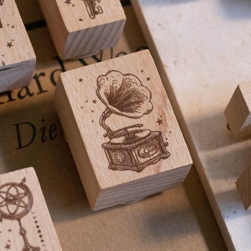 復古文具店 印章 - 留聲機