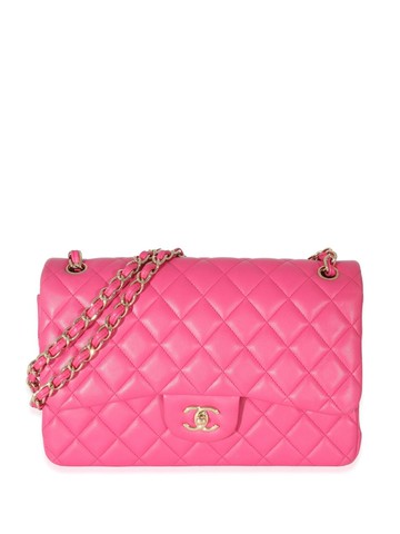 CHANEL Pre-Owned - Jumbo Double Flap shoulder bag - women - Lambskin - One Size - Pink