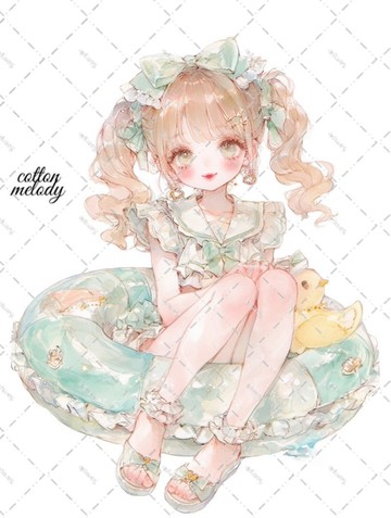 original sticker no.6477 人物貼紙 原創貼紙 人物貼紙 女孩貼紙 原創人物貼紙