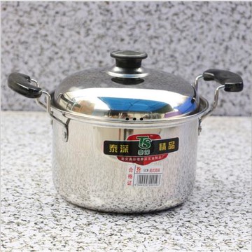 26CM-30CM美式高鍋無磁不銹鋼湯鍋 煮鍋燃汽爐電磁爐通用