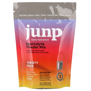 JUNP Hydration, Electrolyte Powder Mix, Variety Pack , 20 Stick Packs, 2.68 oz (75.6 g)