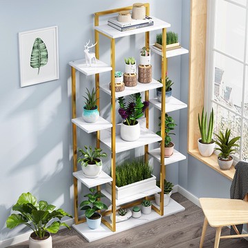 新款花架置物架陽臺多肉爬藤架多層創意客廳落地式鐵藝輕奢花架子