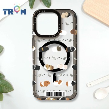 TRON IPHONE 16 PRO 走來走去天竺鼠不同方向 防摔 MAGSAFE 磁吸 太空載具殼 透黑 手機殼