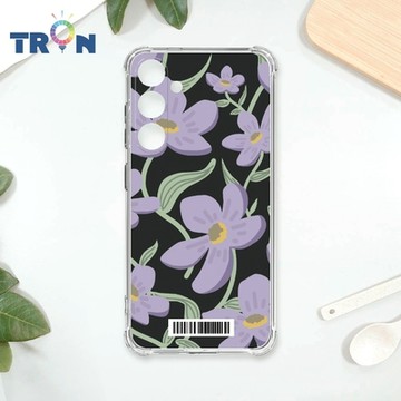 TRON 三星 S24 平塗手繪花朵B款 四角防摔載具殼 軟殼 手機殼