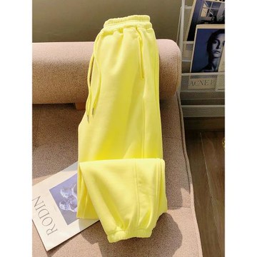 慵懶運動褲子女2025新款綠色束腳哈倫褲褲韓版加絨松緊腰秋冬衛褲