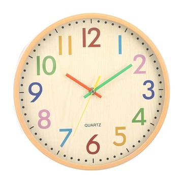 璞澤家居 彩色電波時鐘 簡約輕奢設計 美觀耐用 立體刻度  1個