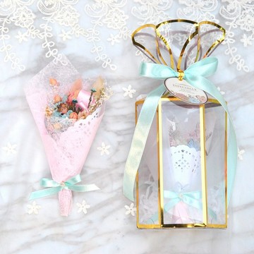 迷你乾燥花束禮盒(中)-少女情懷 婚禮小物 聖誕禮物