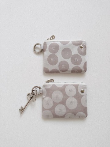 【FQ10/方塊小錢包】紅豆麵包緹花 白芋 芋白 日本帆布 法國布