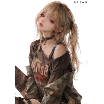 【10月新作5】07-094-0250 人物貼紙 輕龐克女孩