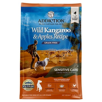 ADDICTION 自然癮食 無穀蘋果 犬用寵食 1.8kg 敏感呵護配方  野生袋鼠  1袋