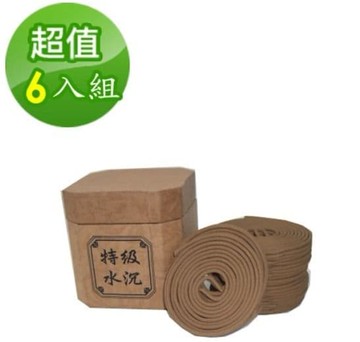 【金發財金紙】特級水沉之安汶沉盤香小盤4H(6入組-盤香系列)