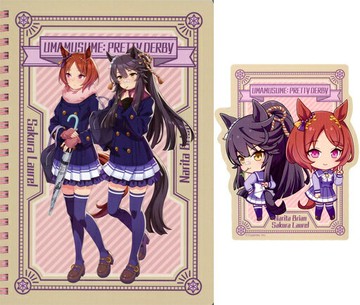 Narutaban&櫻Laurel A5原創附標籤的環形筆記本711統一超商×賽馬娘Pretty Derby 2周年宣傳活動