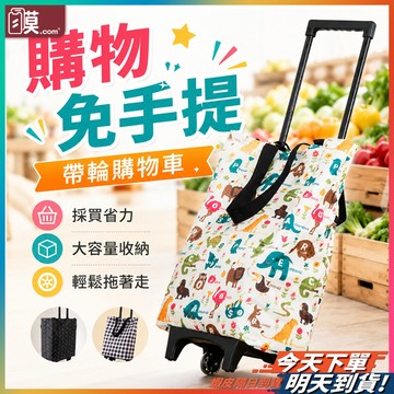 【折疊收納不佔空間】折疊購物車 購物袋 菜籃車 購物推車 現貨 購物車 買菜車 手拉車 買菜推車 買菜袋 摺疊購物車