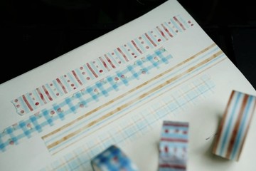 櫻桃派 基礎底色素材 和紙膠帶 套組