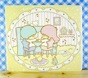 【震撼精品百貨】Little Twin Stars KiKi&LaLa 雙子星小天使 雙面卡片-黃彈琴/紫天空 震撼日式精品百貨