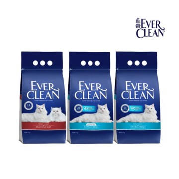 EVER CLEAN藍鑽 4倍淨味/多貓抑菌貓砂 4.2kg/袋裝 x2入組