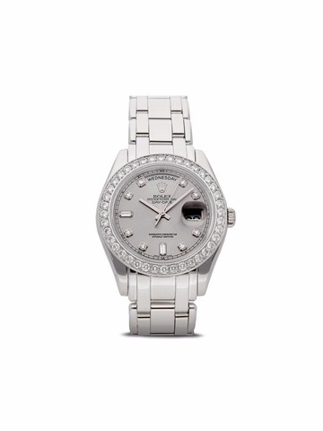Rolex - 2001 pre-owned Day-Date 39mm - men - Platinum - One Size - Silver