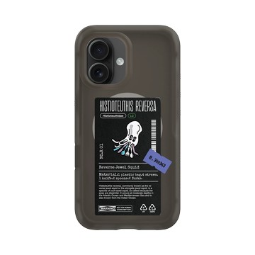 iPhone 16 AirX 本質黑 - Marine Debris - 塑膠袋逆帆魷