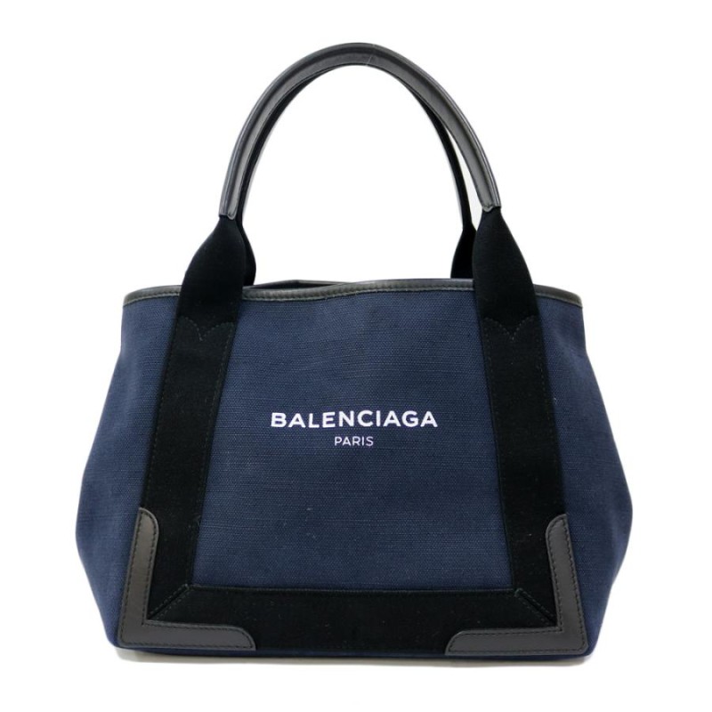 BALENCIAGA バレンシアガ トートバッグ ハンドバッグ ネイビーカバ S