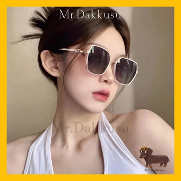 【Mr.Dakkusu】超閃微方框偏光墨鏡 抗UV大框太陽眼鏡 米白框 黑框 今年新款