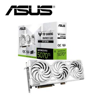 華碩 TUF-RTX5070TI-O16G-BTF-WHITE 白 背插 顯示卡+全漢 VITA-1000GMW 白色 金牌/全模/ATX 電源供應器
