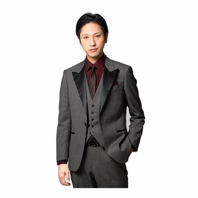 オールシーズン用 グレー系 ピークドラペル タキシード パーティースーツ Pazzo Collection 通販 Lineポイント最大get Lineショッピング