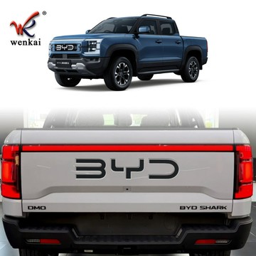 適用于比亞迪Shark 6改裝后尾箱車標裝飾亮條BYD鯊魚皮卡汽車用品
