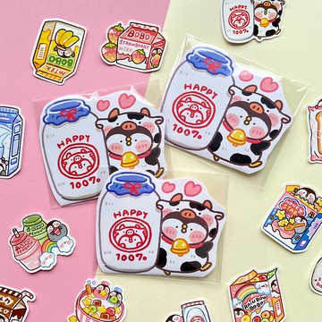 牛牛早餐I 貼紙包 I