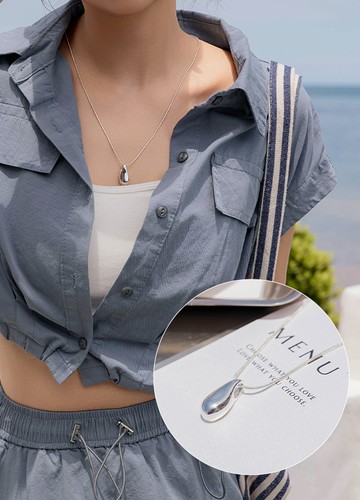 金屬感水滴項鍊