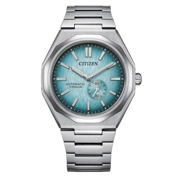 CITIZEN 星辰  Zenshin 新鈦度 限量 復古小秒盤超級鈦機械錶-湖水藍x銀-男錶(NK5020-58L)40.5mm