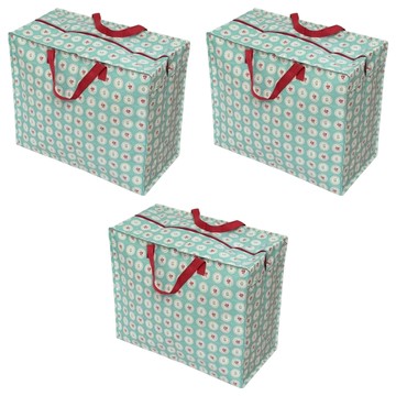Rex LONDON 環保收納袋 58 x 29 x 47.5cm 200g  復古小紅花  3個