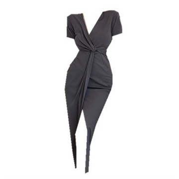 200斤外貿特大碼女裝速賣通亞馬遜歐美風開叉包臀辣妹連衣裙顯瘦