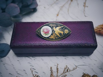 大馬士革 玫瑰花鳥胸針－歐洲古董首飾 Vintage Jewelry