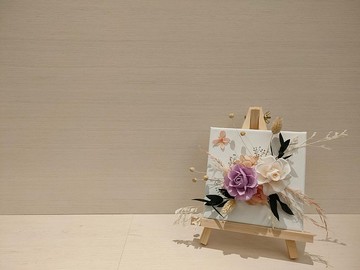 Sheer Whisper絮語藏花_永生畫布花/永生花小畫作