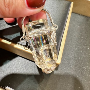 流光 |彩虹白水晶 原創設計 天然石能量項鍊3AP13-70