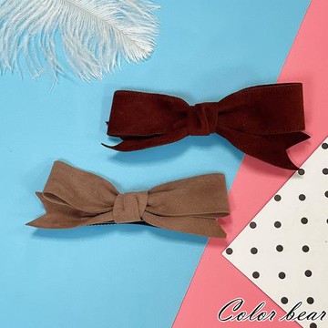 【卡樂熊】韓系氣質蝶結簡約造型髮夾(兩色)
