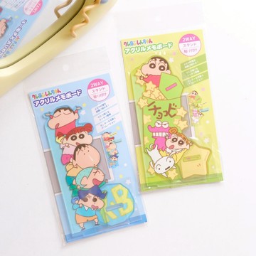 【蠟筆小新】 🇯🇵日本商品 螢幕便利貼留言板壓克力牌 2用立牌 日落小物 交換禮物 聖誕禮物